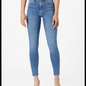 Topshop Jamie High Rise Skinny Blue Women's Jeans